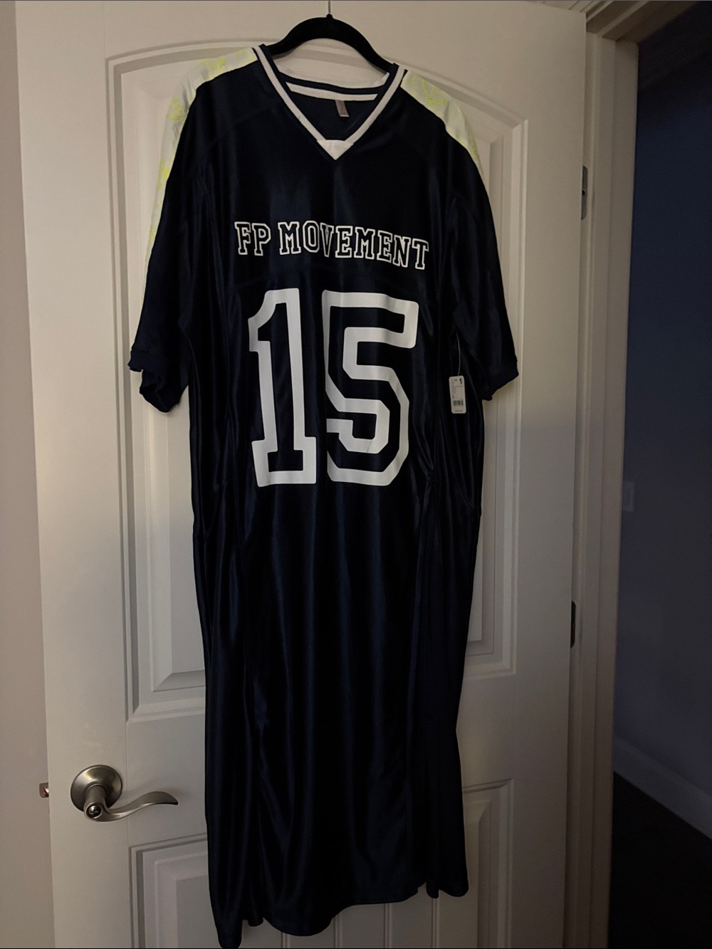 Free People Navy Blue & White FP Movement Maxi Dress